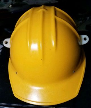 Vintage Jackson Yellow Welders Hard Hat Fiberglass W/head Liner Typ.  Sc - 2