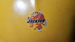 Vintage Jackson Yellow Welders Hard Hat Fiberglass W/Head Liner Typ.  SC - 2 4