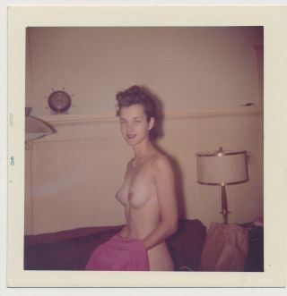 Nude Young Woman In Mid Century Interior Vtg 60 