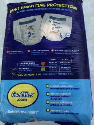 Vintage Huggies Goodnites Diapers Boys Pull Ups Full Pack 21ct From 2009 Sz XL 3