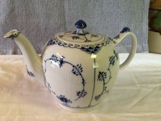 Vintage Royal Copenhagen Blue Fluted Half Lace 4 - Cup Teapot 611 Gorgeous