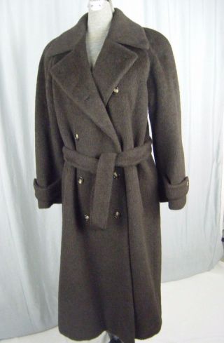 Regency/saks 5th Ave Vtg 70 - 80s Luxury Brown Cashmere Wool Coat - Bust 44/ M