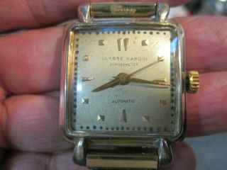 Mans Vintage Ulysse Nardin Automatic Chronometer Wristwatch 10 K Gold Filled
