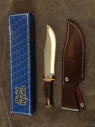 Rigid Vintage Rg - 33 Surgical Steel Bowie Knife Wood Handle