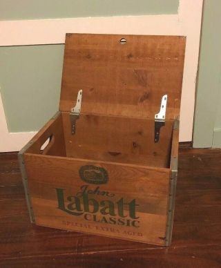 Vintage John Labatt LTD Classic Canadian Beer Lager Wooden Case Box Advertising 5