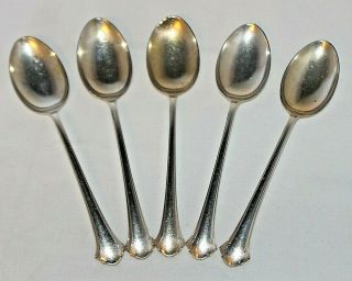 (5) Vintage Towle Sterling Silver 6 " Spoons No Mono 125.  2 Grams Chippendale Patt