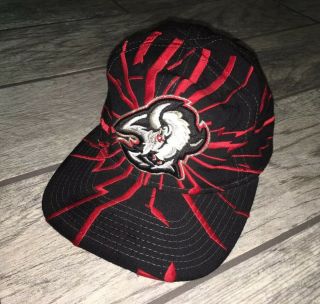 Rare Buffalo Sabres X Starter Shockwave Hat SnapBack Wool Black Red 90s Vintage 2