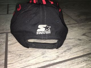 Rare Buffalo Sabres X Starter Shockwave Hat SnapBack Wool Black Red 90s Vintage 4