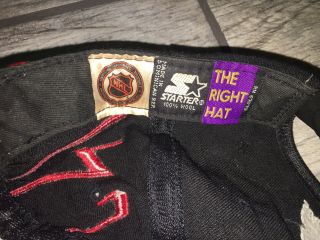 Rare Buffalo Sabres X Starter Shockwave Hat SnapBack Wool Black Red 90s Vintage 5