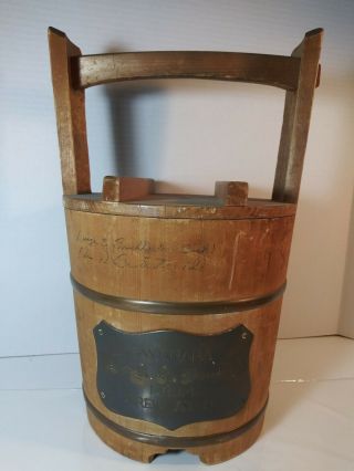 World War Ii Era Japanese Wooden Water Bucket