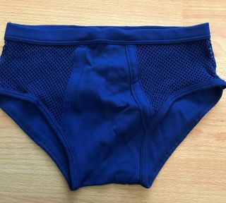 Vintage 60s 70s St Michael Stretch Nylon Mesh Mens Bikini Briefs Underwear Med