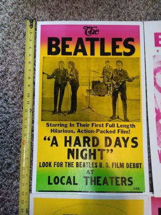 8 VINTAGE 1960 ' s THE BEATLES Concert Posters Rare 22x14 Large 2