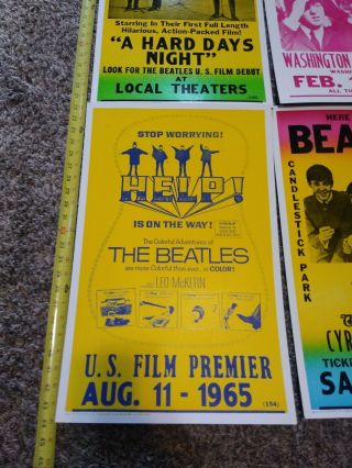 8 VINTAGE 1960 ' s THE BEATLES Concert Posters Rare 22x14 Large 3