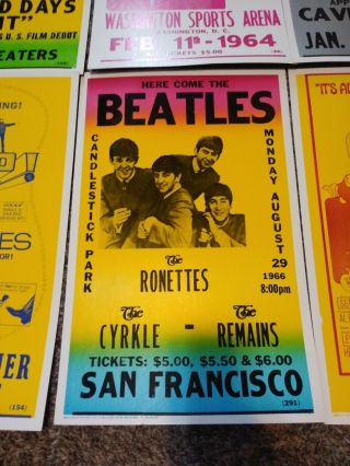 8 VINTAGE 1960 ' s THE BEATLES Concert Posters Rare 22x14 Large 4