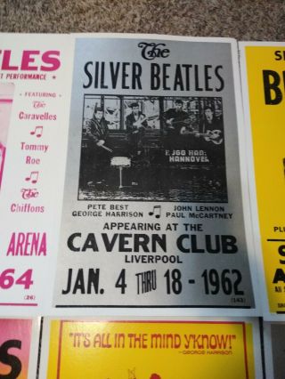 8 VINTAGE 1960 ' s THE BEATLES Concert Posters Rare 22x14 Large 6