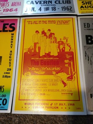 8 VINTAGE 1960 ' s THE BEATLES Concert Posters Rare 22x14 Large 7