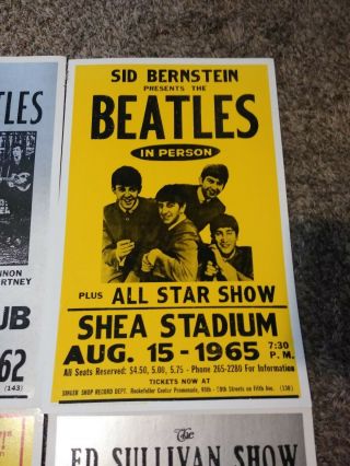 8 VINTAGE 1960 ' s THE BEATLES Concert Posters Rare 22x14 Large 9