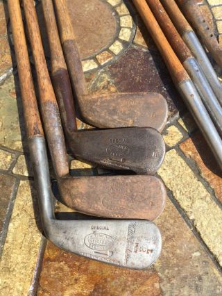 Ladies Vintage Hickory Golf Clubs X 8 - Tom Stewart Etc Good Names