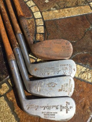 Ladies Vintage Hickory Golf Clubs X 8 - Tom Stewart Etc Good Names 2