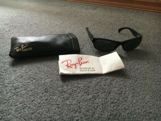 Vintage B&l Ray - Ban W2748 Oras Black G15 Outsider Sport With Case And Insert