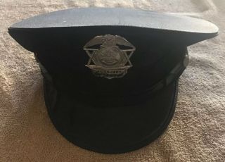 Vtg Grosse Pointe Woods Police Auxiliary Cap Hat Uniform Sz 7 1/4