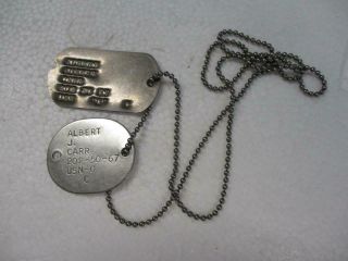 Ww Ii & Korean War Us Navy Dog Tags Same Sailor