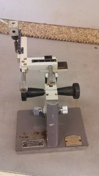 Vintage Micromanipulator By Prior Xyz Axis With Solid Base.