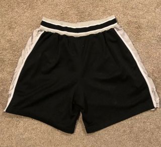 VTG Authentic Nike San Antonio Spurs Black Game Shorts Size 36 2