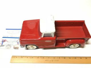 Rare Vintage Tonka Hot Pickup Red & White Flare Side Stepside Pressed Steel