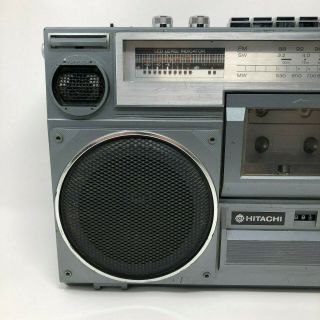 Vintage Hitachi TRK - 7050H BoomBox GhettoBlaster Cassette Tape Player RARE 3
