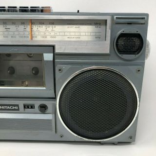 Vintage Hitachi TRK - 7050H BoomBox GhettoBlaster Cassette Tape Player RARE 4