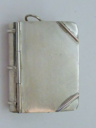 Rare Sankyo Sterling Silver Miniature Music Box Pendant Keychain Unmarked