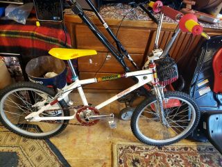 Vintage Mongoose Bmx Racing Bike Se Landing Gear Oakley B1b Tuf Neck Troxel