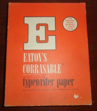 Vtg Eaton’s 9 Lb Corrasable Onion Skin Typing Paper 500 Sheets Typewriter