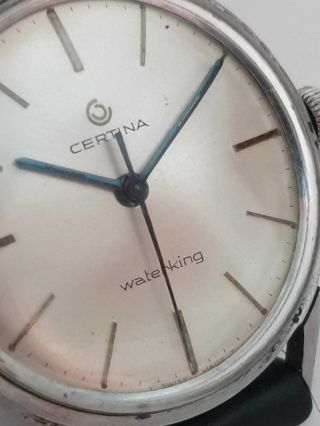 Vintage 1964 Swiss Made Certina " Waterking " Cal.  25 - 36 Stainless Steel Watch