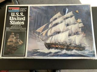 Vintage Monogram 1/120 Uss United States Ship Model Nib