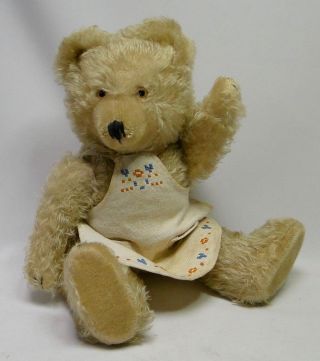 Rare Vintage Mohair Diem Bear Light Blond No Steiff