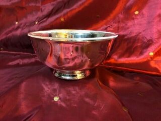 Reed & Barton 8 " Paul Revere Silver - Plated Bowl 105 W/plastic Liner