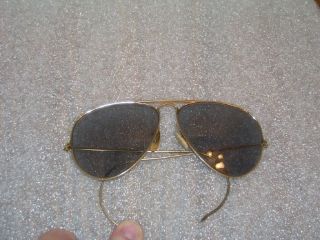 Vintage Ray - Ban Aviator Sunglasses Frames 12k Gf0 1/10 B&l Usa 58mm