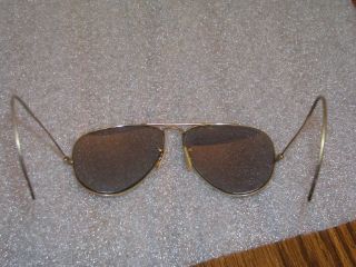 Vintage Ray - Ban Aviator Sunglasses FRAMES 12k GF0 1/10 B&L USA 58mm 2