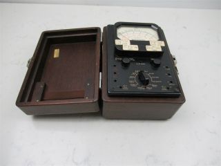 Vintage Weston Model 779 Analyzer Panel Multimeter Analog w/ Wooden Case 5