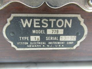 Vintage Weston Model 779 Analyzer Panel Multimeter Analog w/ Wooden Case 8