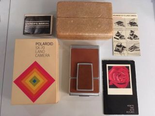 Vintage Polaroid Land Camera Sx - 70 Complete Box W/manuals Cards