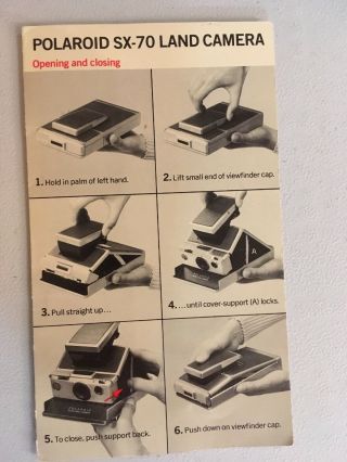 Vintage Polaroid Land Camera SX - 70 Complete Box w/Manuals Cards 4