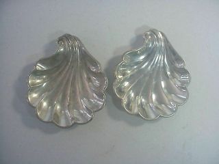 2 Frank W.  Smith Sterling Silver Scalloped Shell Candy Dishes 174 Gram Not Scrap