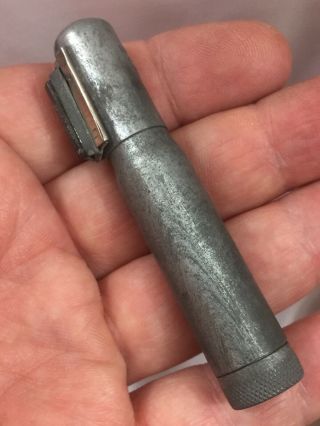 Vintage Kw Tube Shaped Pocket Striker Lighter With Spare Fluid Reserve