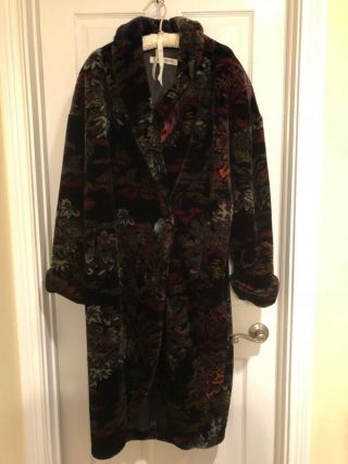 Donnybrook Vintage Women’s Black Long Faux Fur Coat