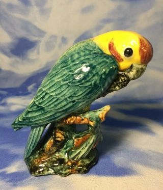 Htf 5 " Vintage Stangl Pottery " Paroquet " Yellow & Green Bird Figurine 3449 Euc