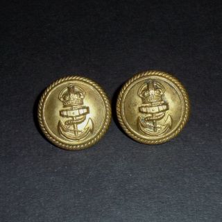 Wwii British Navy Anchor Brass Uniform Buttons J.  R.  Gaunt & Son Ltd London Engd