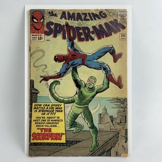The Spider - Man 20 Vintage Marvel Comic 1st Scorpion Stan Lee Ditko
